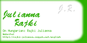 julianna rajki business card